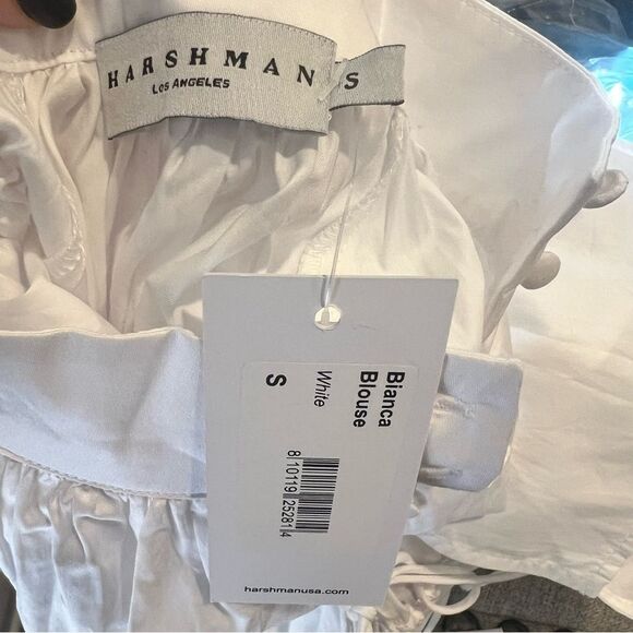 NWT Harshmans white Bianca blouse woman's size small - Picture 16 of 16